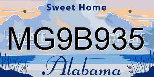 MG9B935 Alabama License Plate