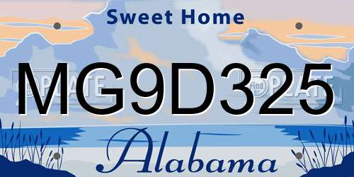 MG9D325 Alabama License Plate