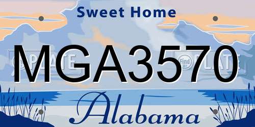 MGA3570 Alabama License Plate