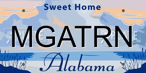 MGATRN Alabama License Plate