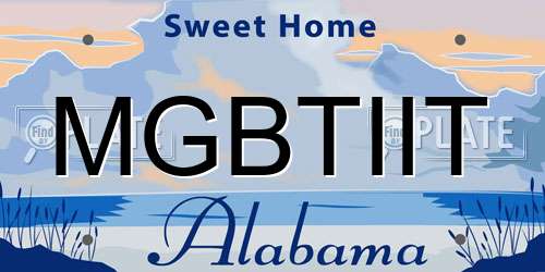 MGBTIIT Alabama License Plate