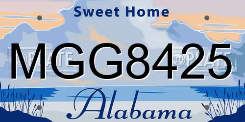 MGG8425 Alabama License Plate