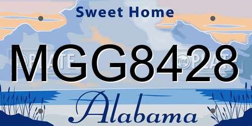 MGG8428 Alabama License Plate