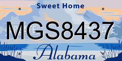 MGS8437 Alabama License Plate