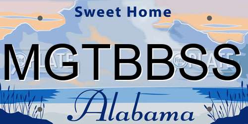 MGTBBSS Alabama License Plate