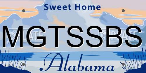 MGTSSBS Alabama License Plate