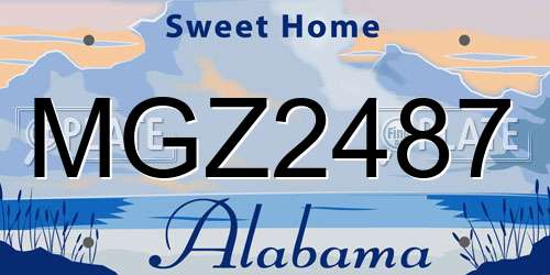 MGZ2487 Alabama License Plate
