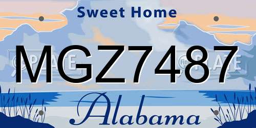 MGZ7487 Alabama License Plate