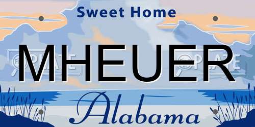 MHEUER Alabama License Plate