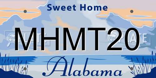 MHMT20 Alabama License Plate