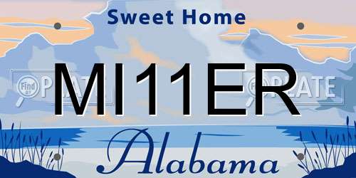 MI11ER Alabama License Plate