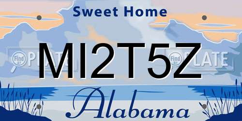 MI2T5Z Alabama License Plate