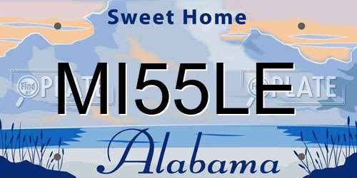 MI55LE Alabama License Plate