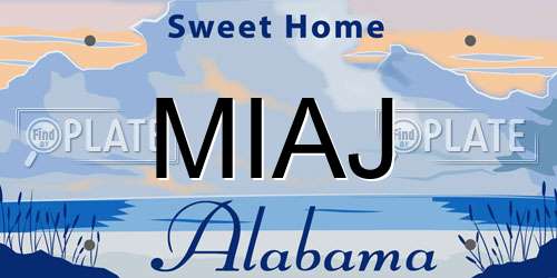 MIAJ Alabama License Plate