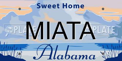 MIATA Alabama License Plate
