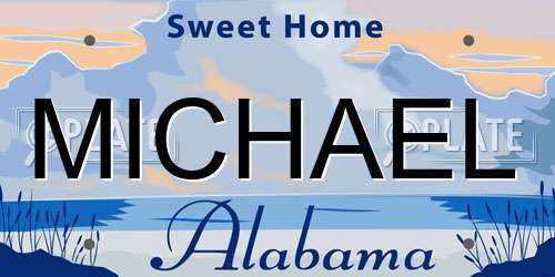 MICHAEL Alabama License Plate