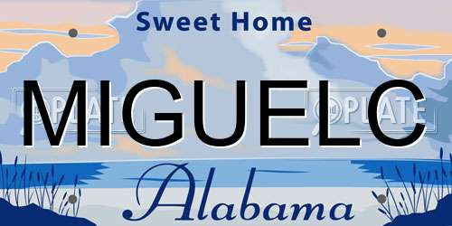 MIGUELC Alabama License Plate
