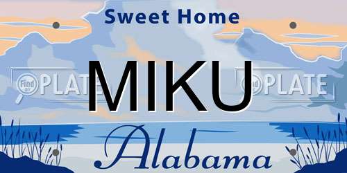MIKU Alabama License Plate