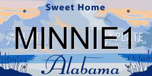 MINNIE1 Alabama License Plate