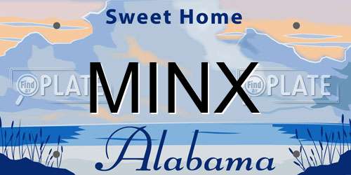 MINX Alabama License Plate