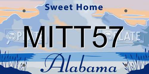 MITT57 Alabama License Plate