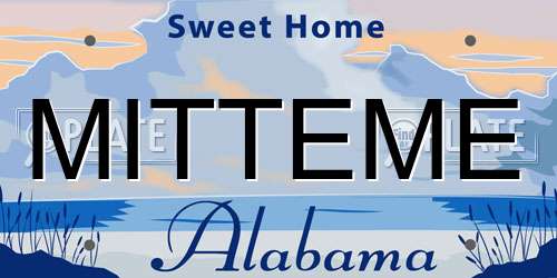 MITTEME Alabama License Plate