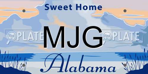 MJG Alabama License Plate