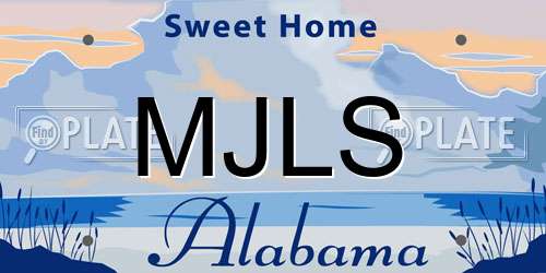 MJLS Alabama License Plate