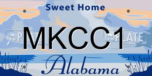MKCC1 Alabama License Plate