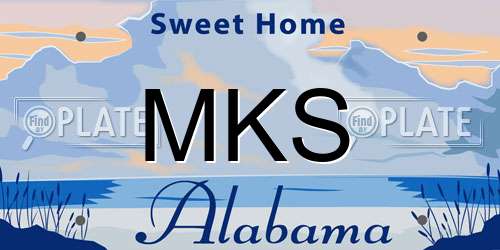 MKS Alabama License Plate