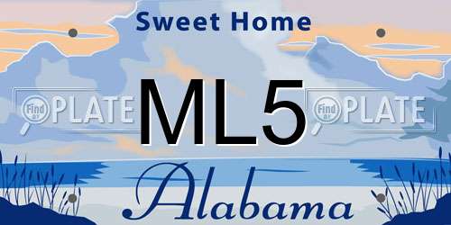 ML5 Alabama License Plate