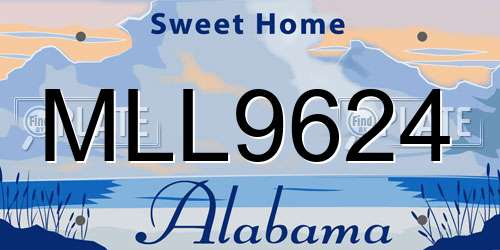 MLL9624 Alabama License Plate