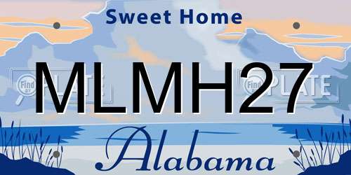 MLMH27 Alabama License Plate