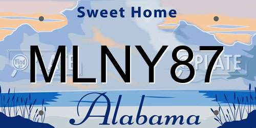 MLNY87 Alabama License Plate