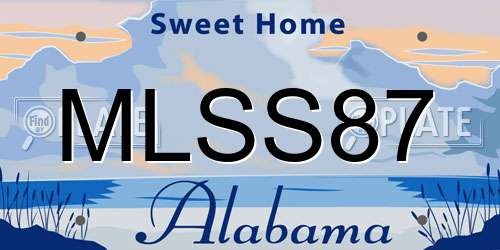 MLSS87 Alabama License Plate