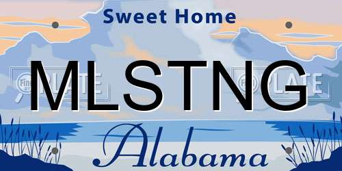 MLSTNG Alabama License Plate