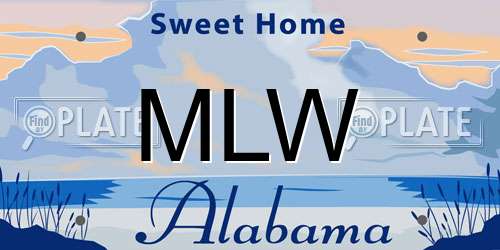 MLW Alabama License Plate