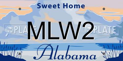 MLW2 Alabama License Plate