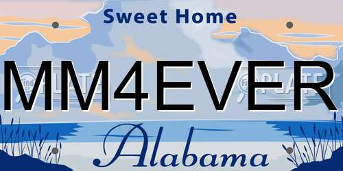 MM4EVER Alabama License Plate