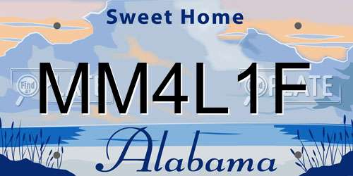 MM4L1F Alabama License Plate