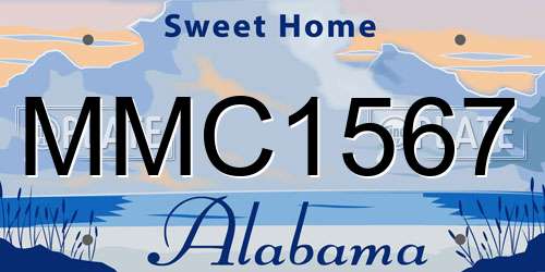 MMC1567 Alabama License Plate