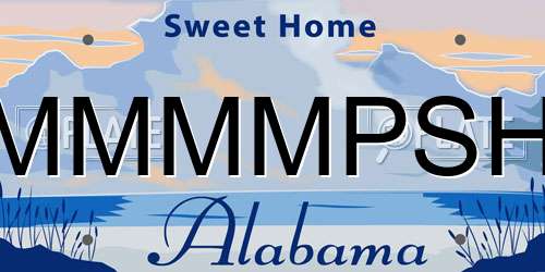 MMMMPSH Alabama License Plate