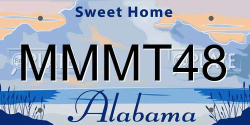 MMMT48 Alabama License Plate