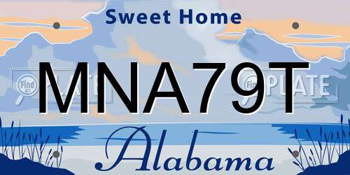 MNA79T Alabama License Plate