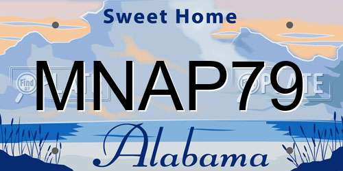 MNAP79 Alabama License Plate