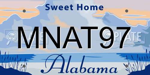 MNAT97 Alabama License Plate