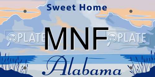 MNF Alabama License Plate
