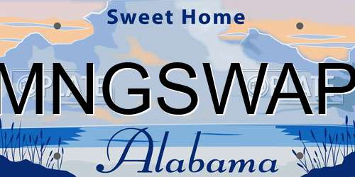 MNGSWAP Alabama License Plate