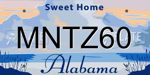 MNTZ60 Alabama License Plate