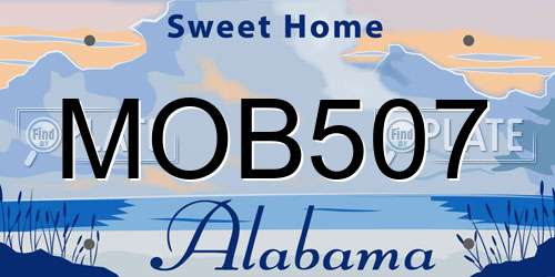 MOB507 Alabama License Plate